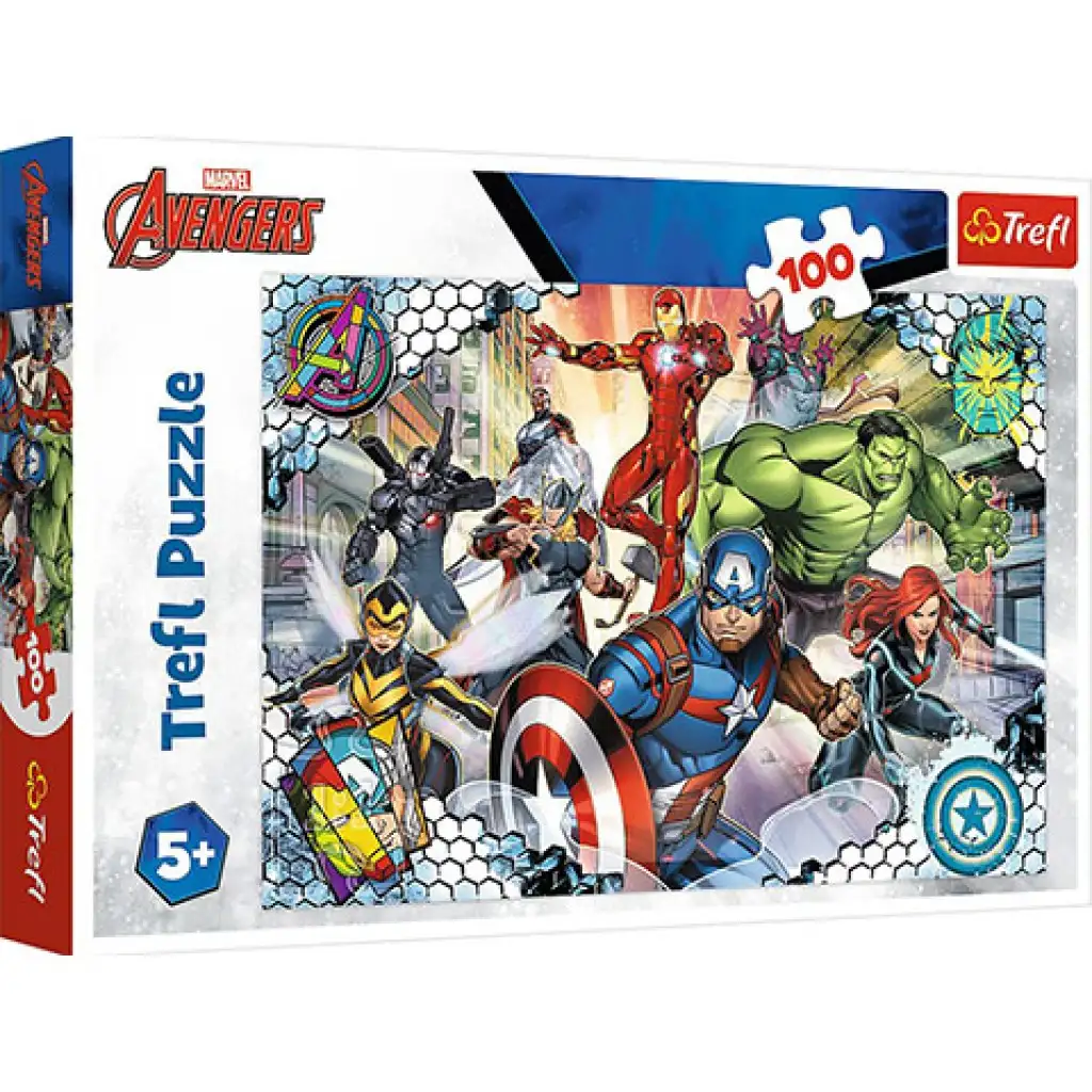 imagen de El famoso equipo de Vengadores puzzle de 100 piezas - Trefl 1