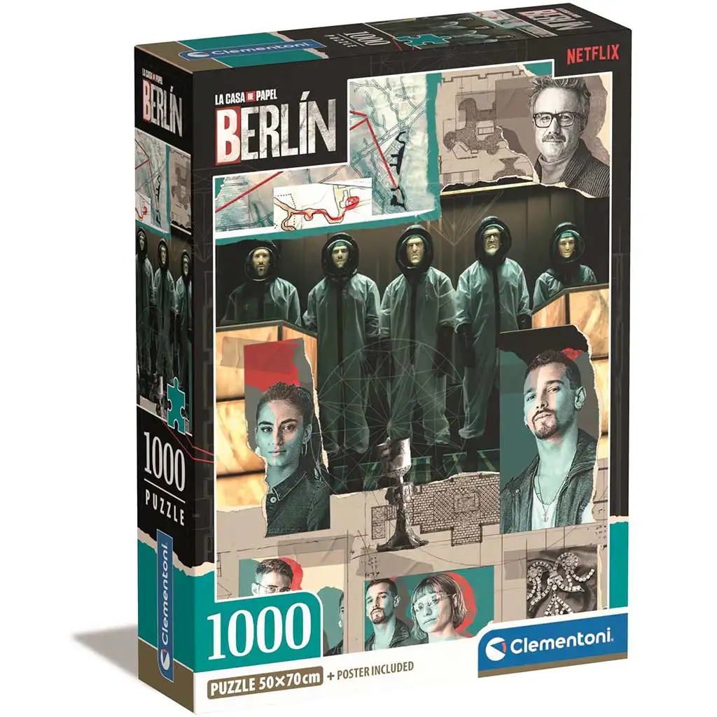 imagen de El gran atraco: los personajes de Berlín rompecabezas Compact de 1000 piezas 50x70cm - Clementoni 1