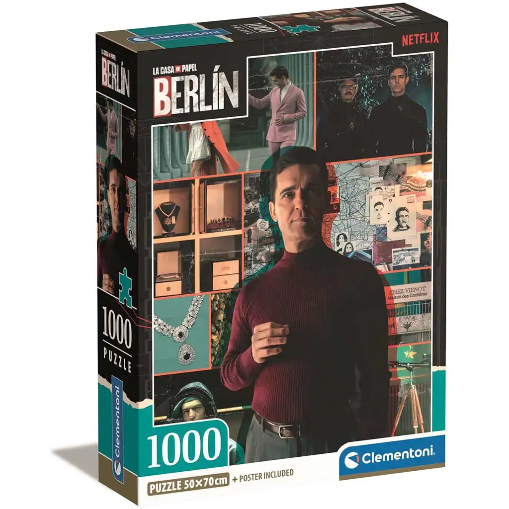 imagen de El gran atraco: protagonista de Berlín puzzle Compact de 1000 piezas 50x70cm - Clementoni 1