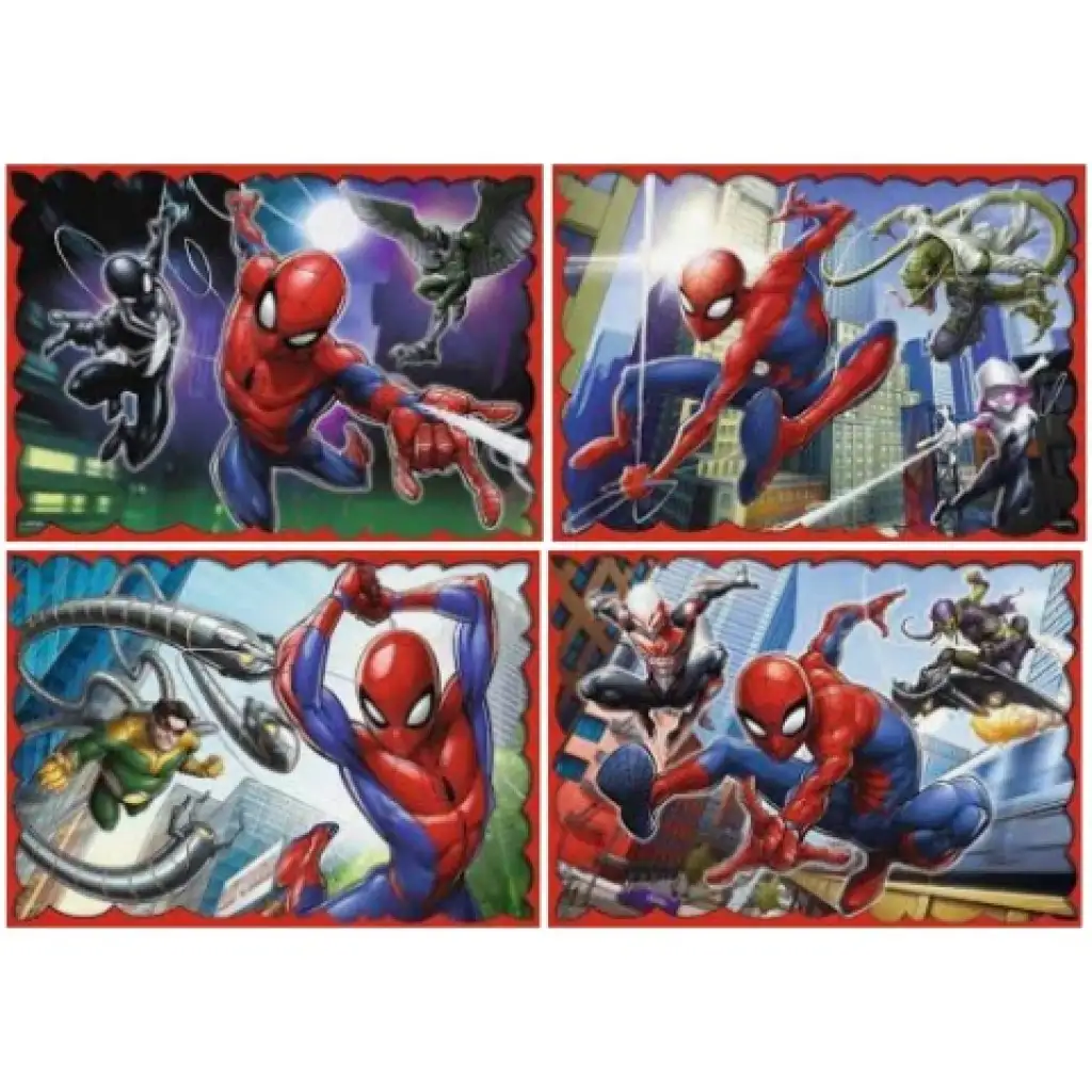 imagen de El héroe Spider-Man 4 en 1 puzzle de 70-54-48-35 piezas - Trefl 2