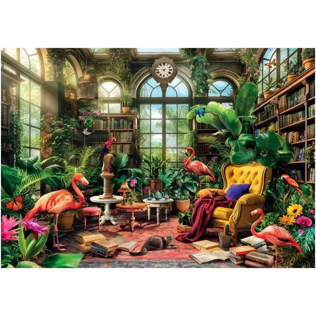 imagen de El invernadero biblioteca HQC puzzle de 1000 piezas - Clementoni 2