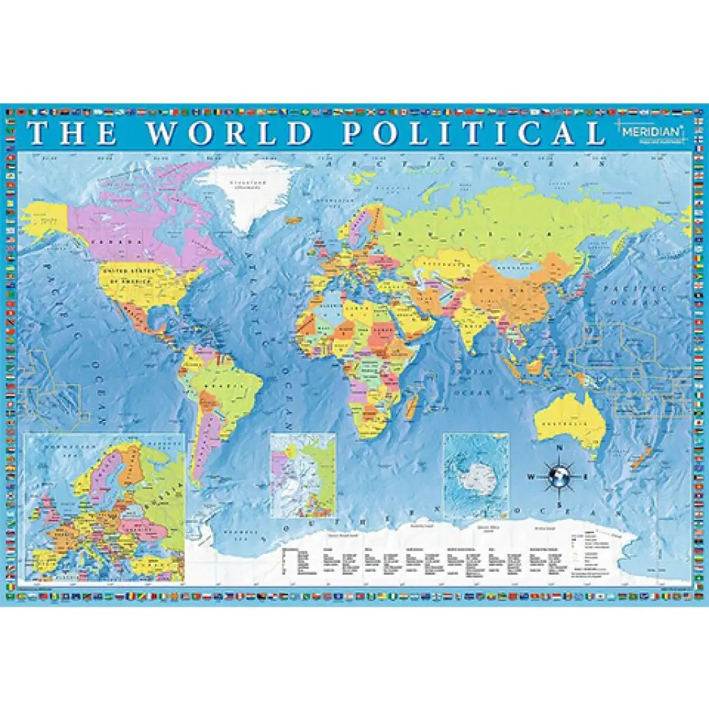 imagen de El mapa político del mundo puzzle de 2000 piezas - Trefl 2