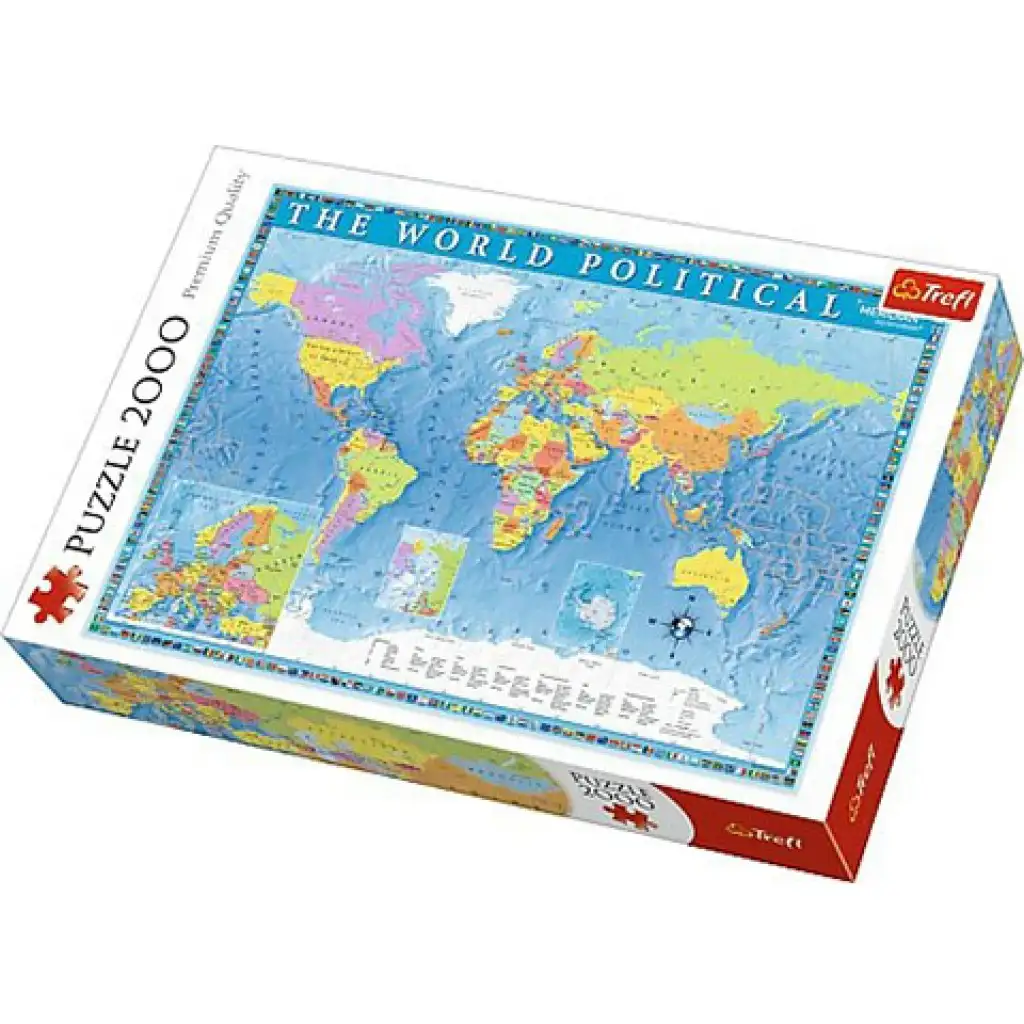 imagen de El mapa político del mundo puzzle de 2000 piezas - Trefl 1
