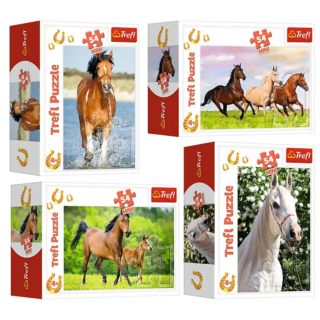 imagen de El mundo de los caballos mini puzzle de 54 piezas en varias versiones - Trefl 1