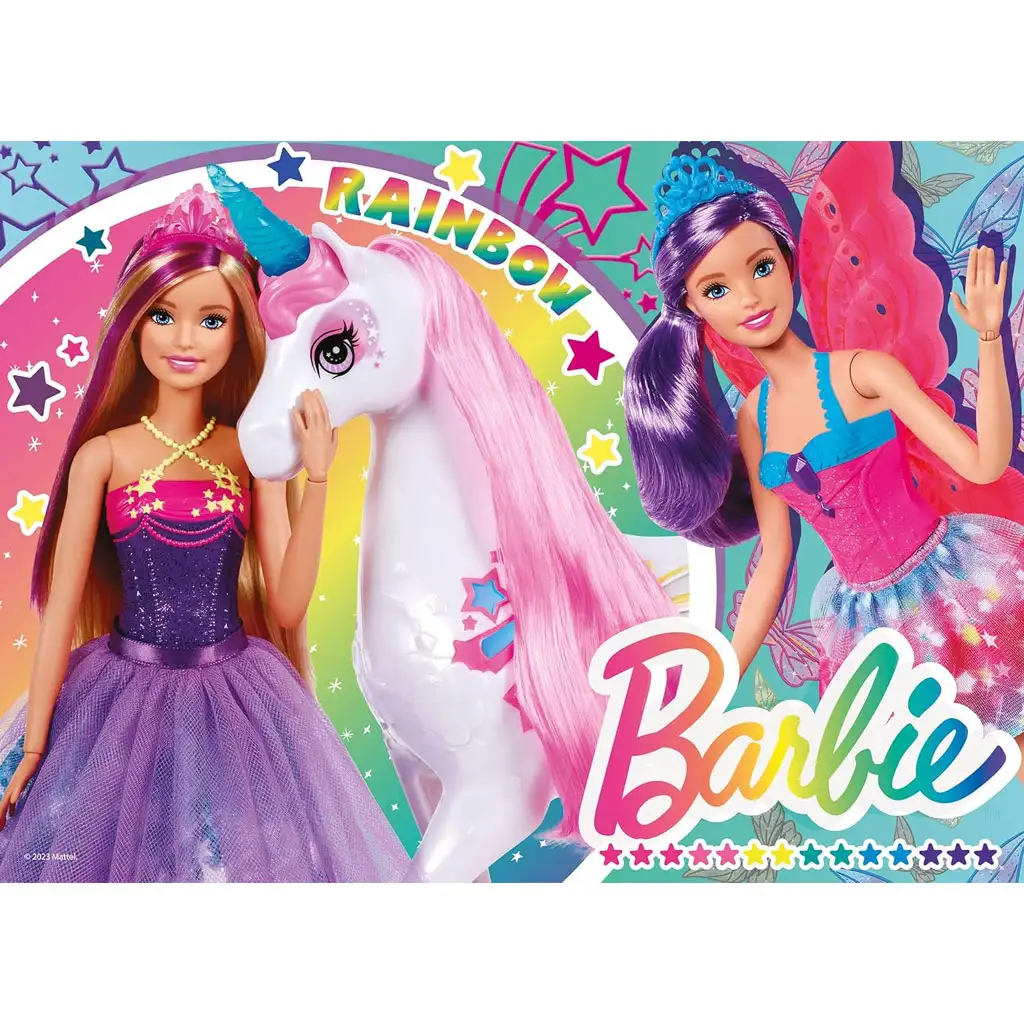 imagen de El mundo mágico de Barbie 4x48 piezas maxi puzzle de suelo 35x25cm - Lisciani 2