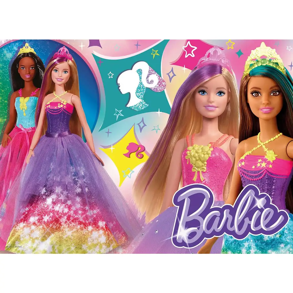 imagen de El mundo mágico de Barbie 4x48 piezas maxi puzzle de suelo 35x25cm - Lisciani 3
