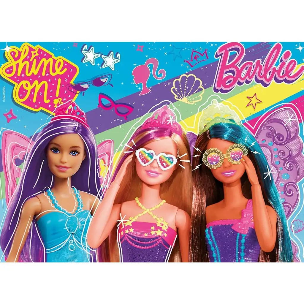imagen de El mundo mágico de Barbie 4x48 piezas maxi puzzle de suelo 35x25cm - Lisciani 4
