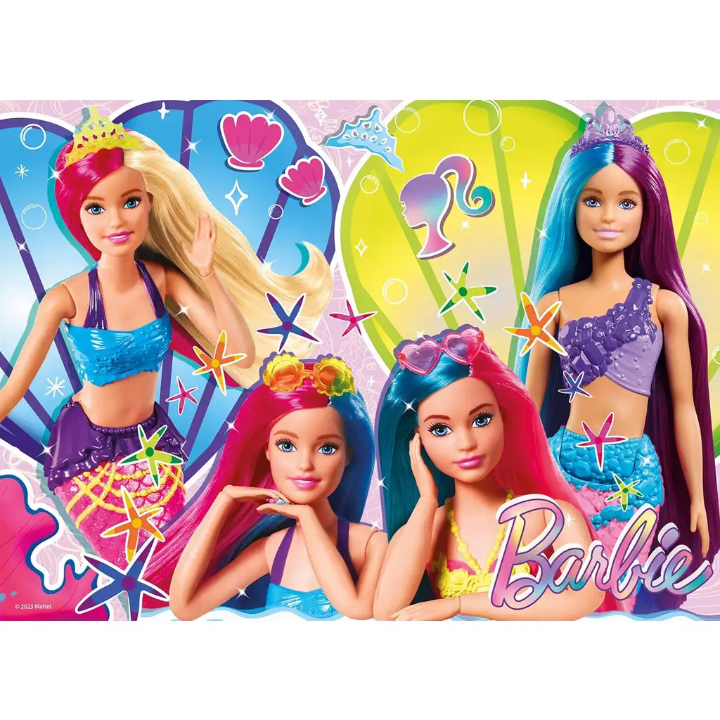 imagen de El mundo mágico de Barbie 4x48 piezas maxi puzzle de suelo 35x25cm - Lisciani 5