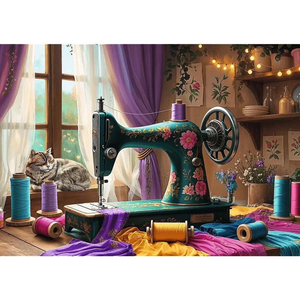 imagen de El puzzle de 1000 piezas de la habitación de costura - Trefl 2