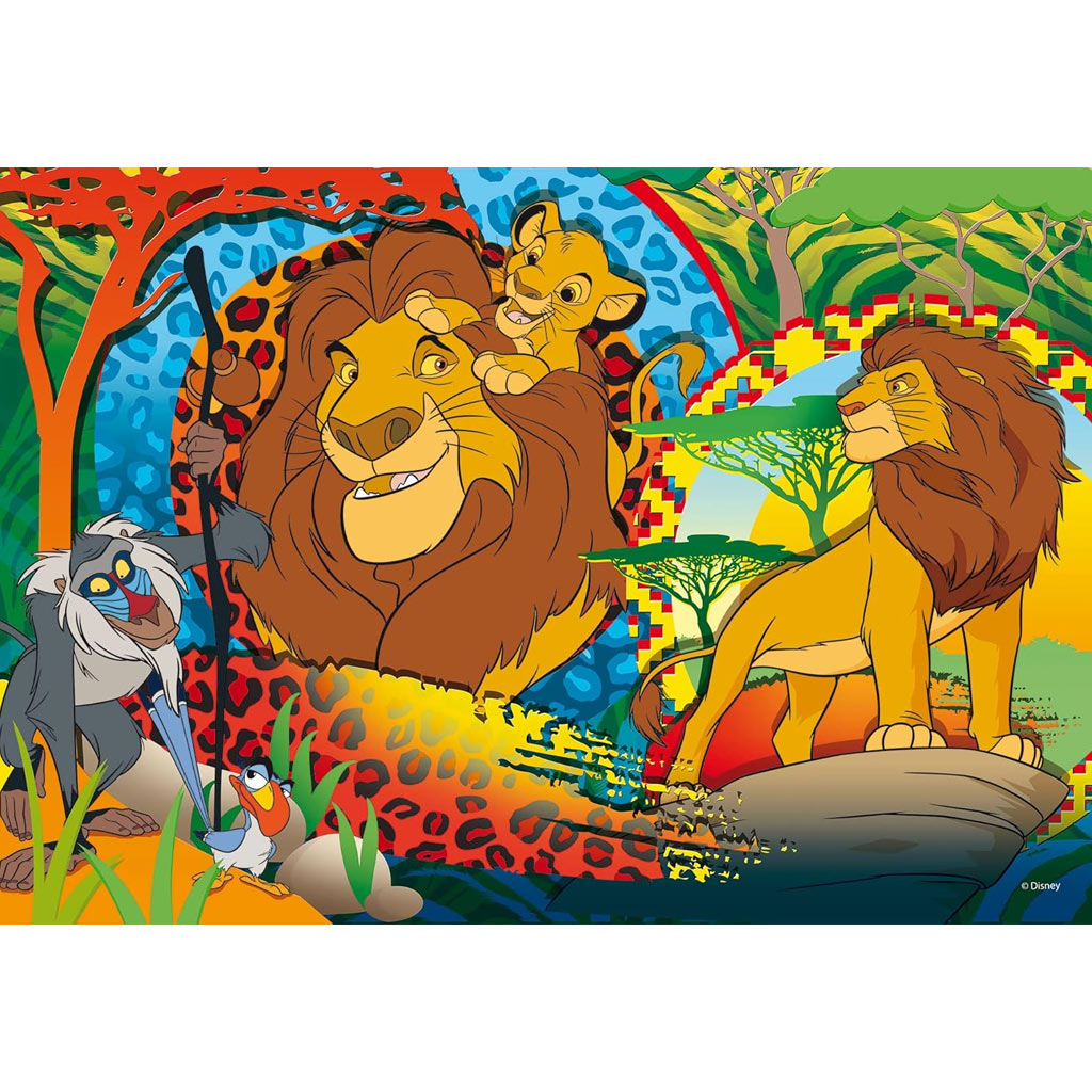 imagen de El Rey León 2 en 1 24 piezas Eco maxi puzzle y colorear 70x50cm - Lisciani 2