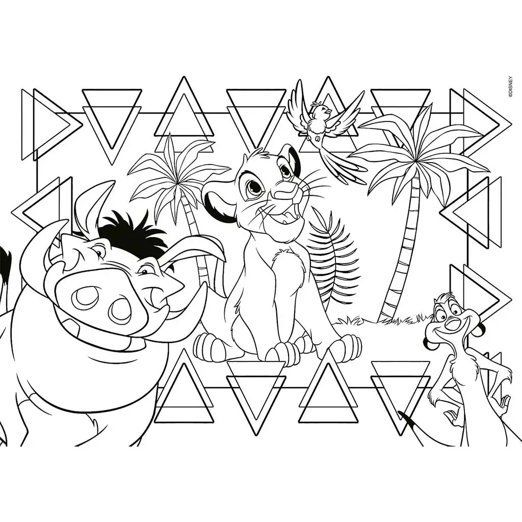 imagen de El Rey León 2 en 1 rompecabezas maxi de 60 piezas y libro para colorear 70x50cm - Lisciani 2