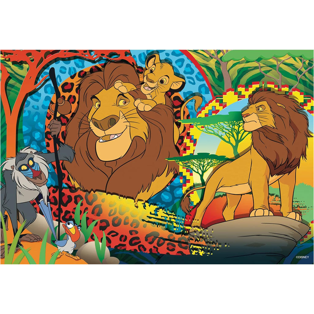 imagen de El Rey León 2 en 1 rompecabezas y libro para colorear de 24 piezas 50x35cm - Lisciani 2