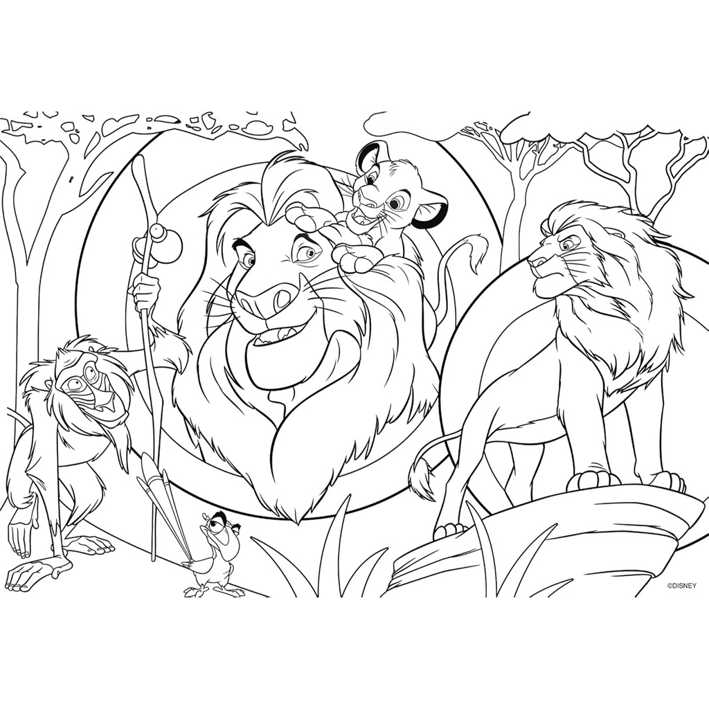 imagen de El Rey León 2 en 1 rompecabezas y libro para colorear de 24 piezas 50x35cm - Lisciani 3
