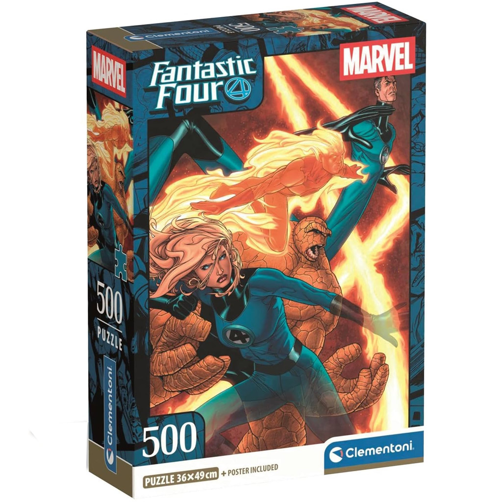 imagen de El rompecabezas de 500 piezas de los Cuatro Fantásticos - Clementoni 1
