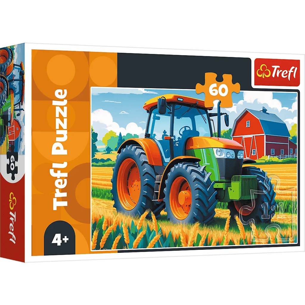 imagen de El rompecabezas de 60 piezas del tractor del granjero - Trefl 1