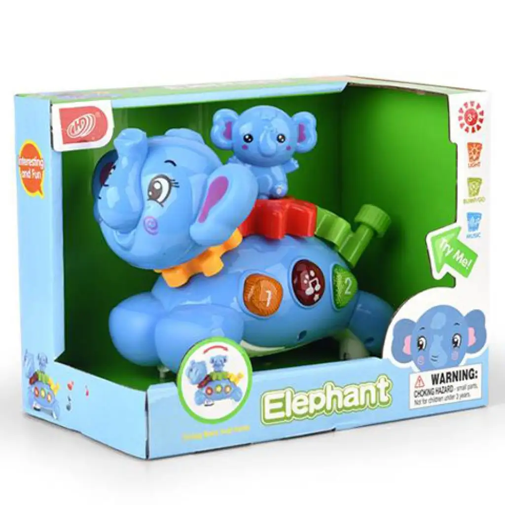 imagen de Elefante mecedor juguete para bebés con efectos de luz y sonido 1