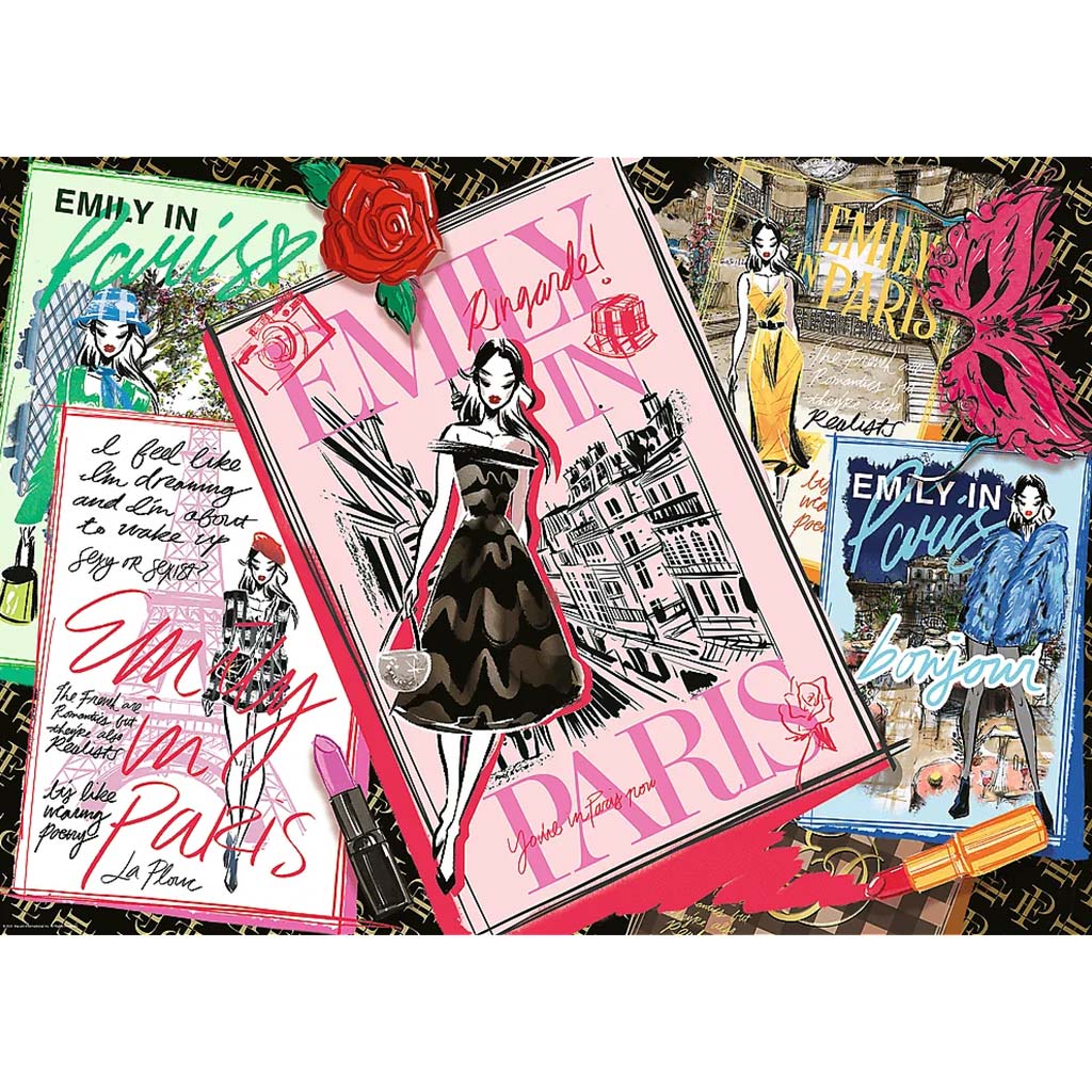 imagen de Emily en París: Puzzle de 1000 piezas de revistas de moda - Trefl 2