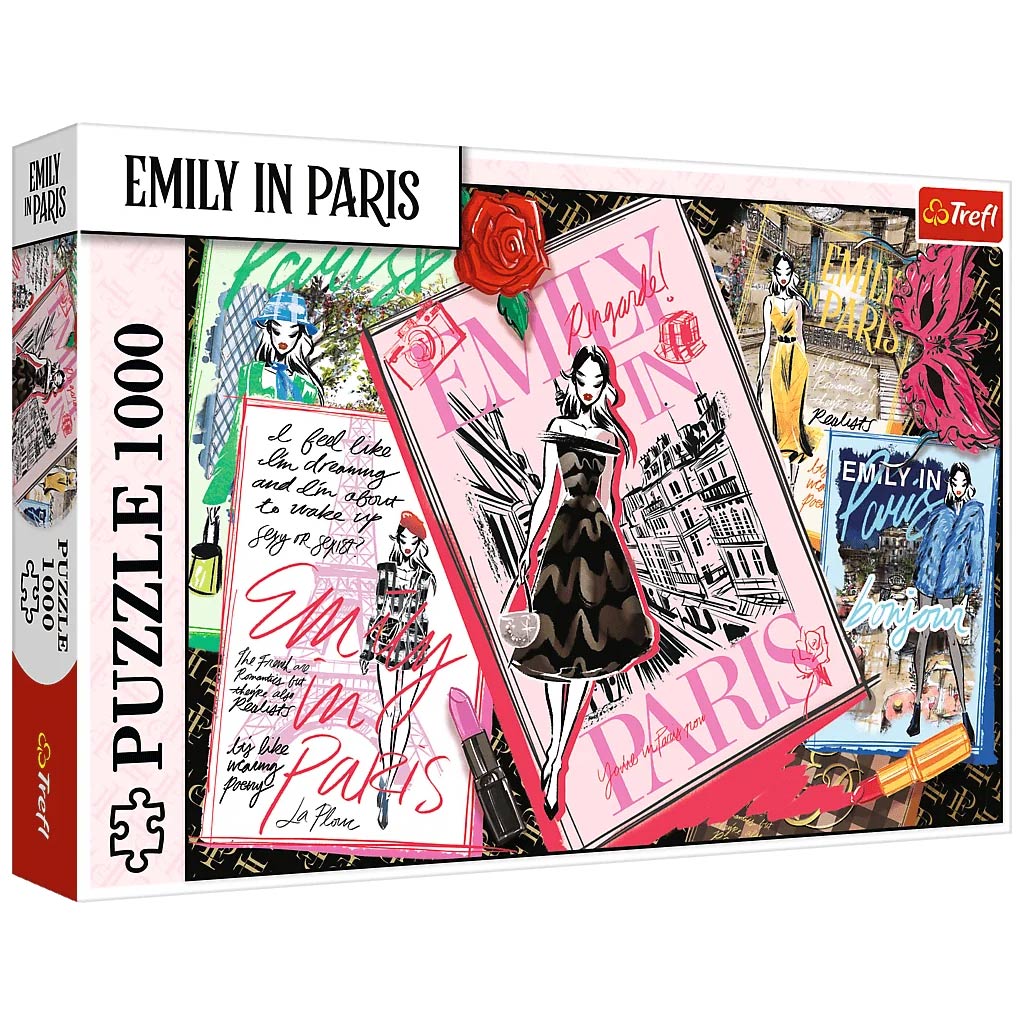 imagen de Emily en París: Puzzle de 1000 piezas de revistas de moda - Trefl 1