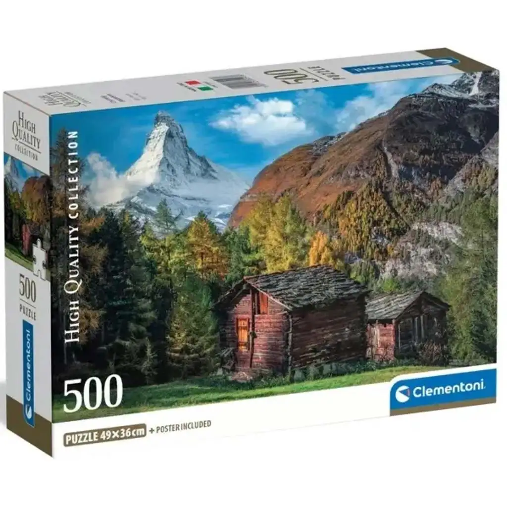 imagen de Encantador rompecabezas HQC de 500 piezas del Matterhorn - Clementoni 1
