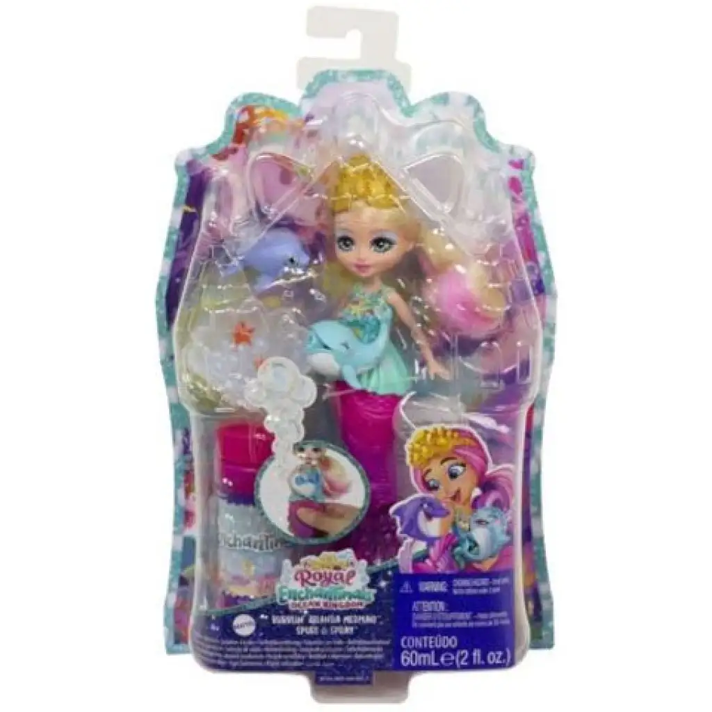 imagen de Enchantimals: Figura de sirena con burbujas y accesorios - Mattel 1