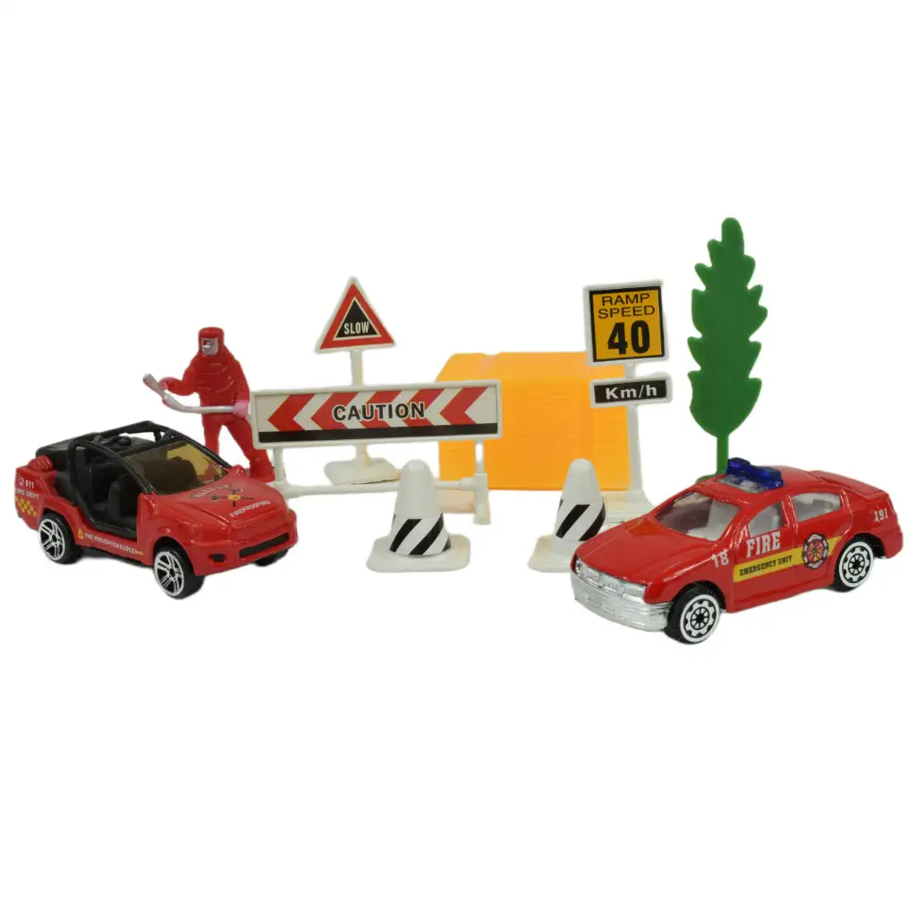 imagen de Equipo de Bomberos: Set de juego de bomberos con vehículos y accesorios en varias versiones 1ud 12