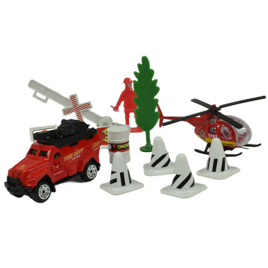 imagen de Equipo de Bomberos: Set de juego de bomberos con vehículos y accesorios en varias versiones 1ud 2