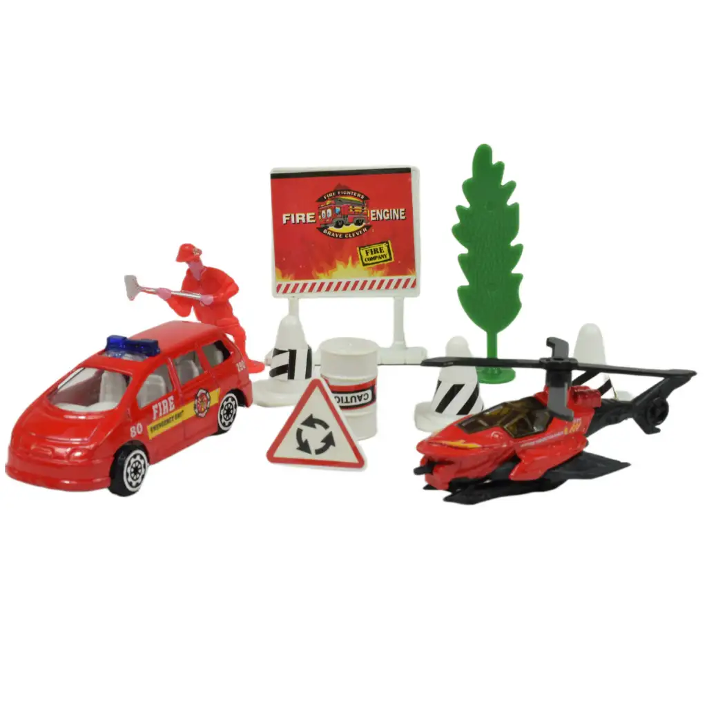 imagen de Equipo de Bomberos: Set de juego de bomberos con vehículos y accesorios en varias versiones 1ud 5