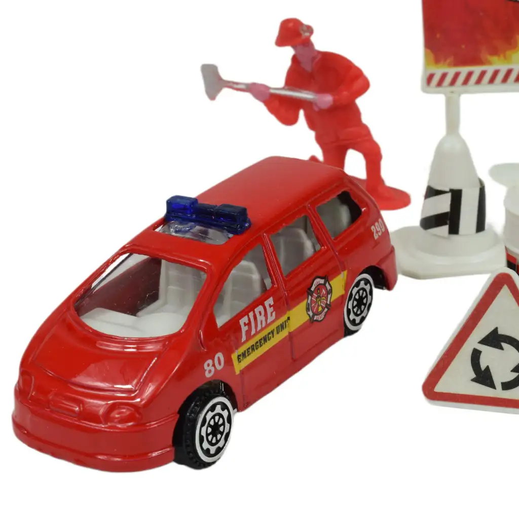 imagen de Equipo de Bomberos: Set de juego de bomberos con vehículos y accesorios en varias versiones 1ud 6