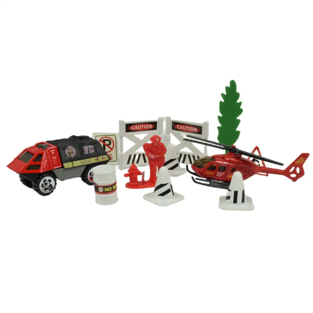 imagen de Equipo de Bomberos: Set de juego de bomberos con vehículos y accesorios en varias versiones 1ud 9