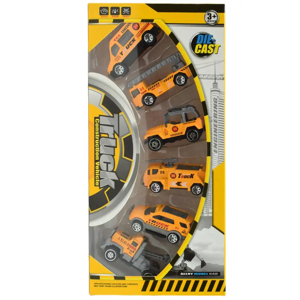 imagen de Equipo de Camiones: set de 6 coches de construcción 1/64 2