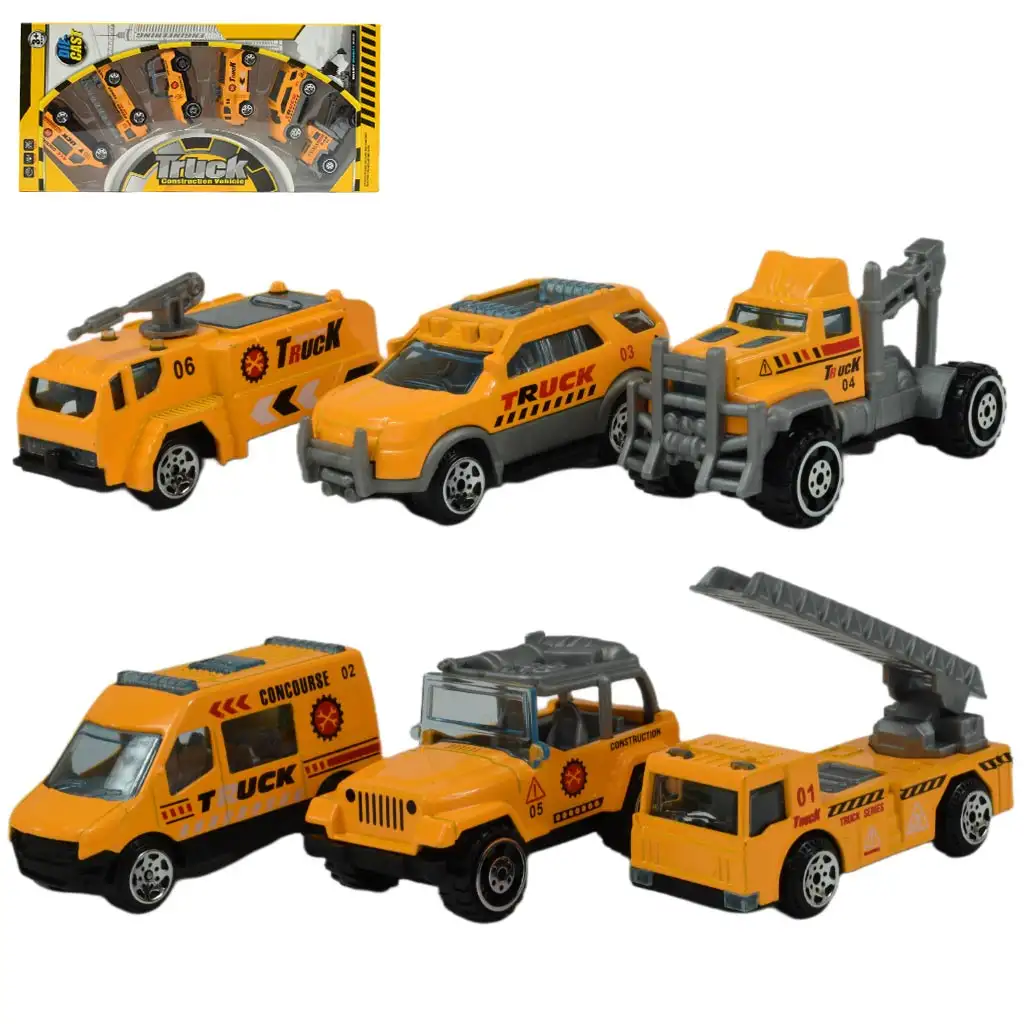 imagen de Equipo de Camiones: set de 6 coches de construcción 1/64 1