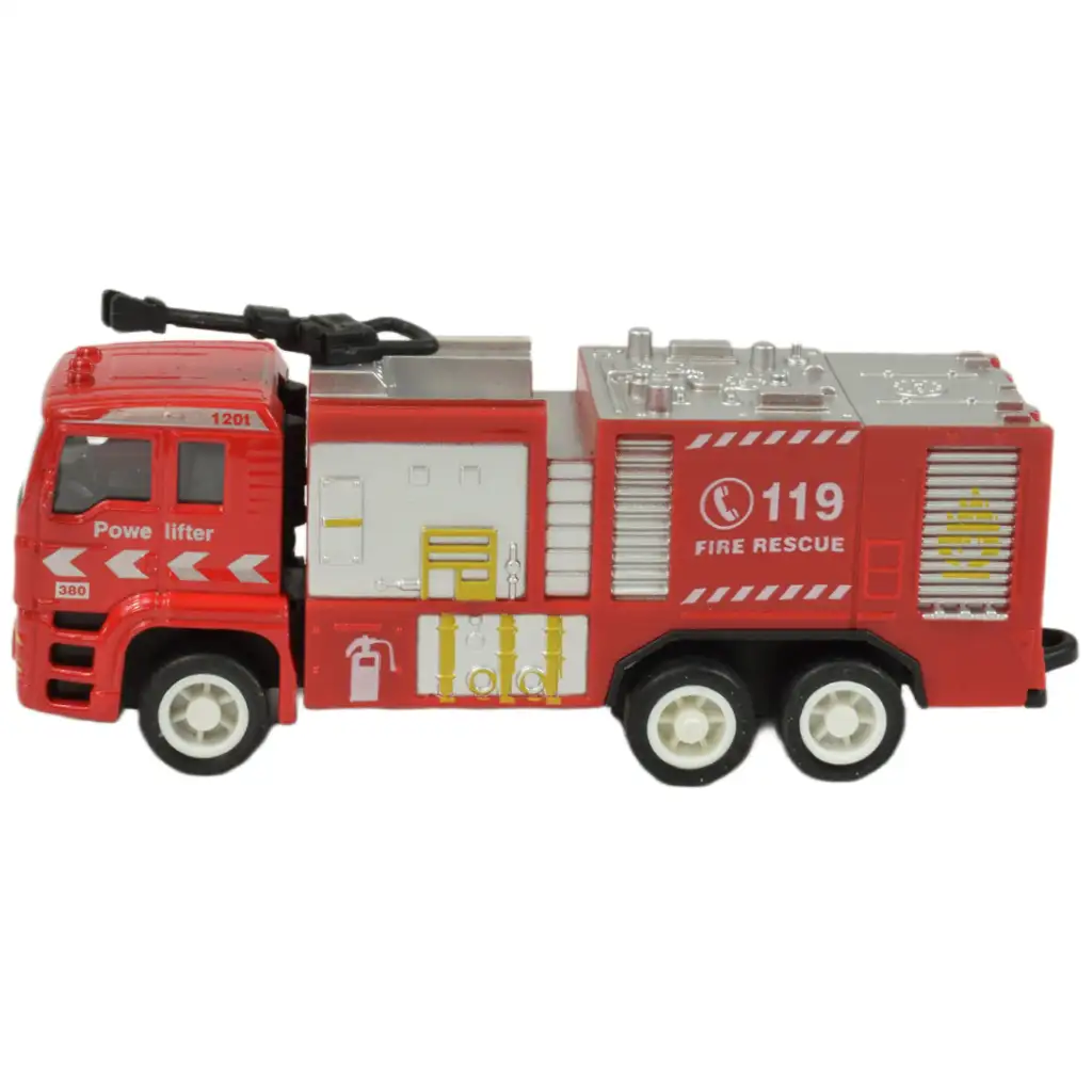 imagen de Equipo de Rescate de Incendios: set de 4 camiones de bomberos de metal 7