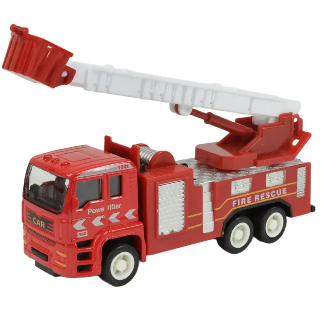 imagen de Equipo de Rescate de Incendios: set de 4 camiones de bomberos de metal 8