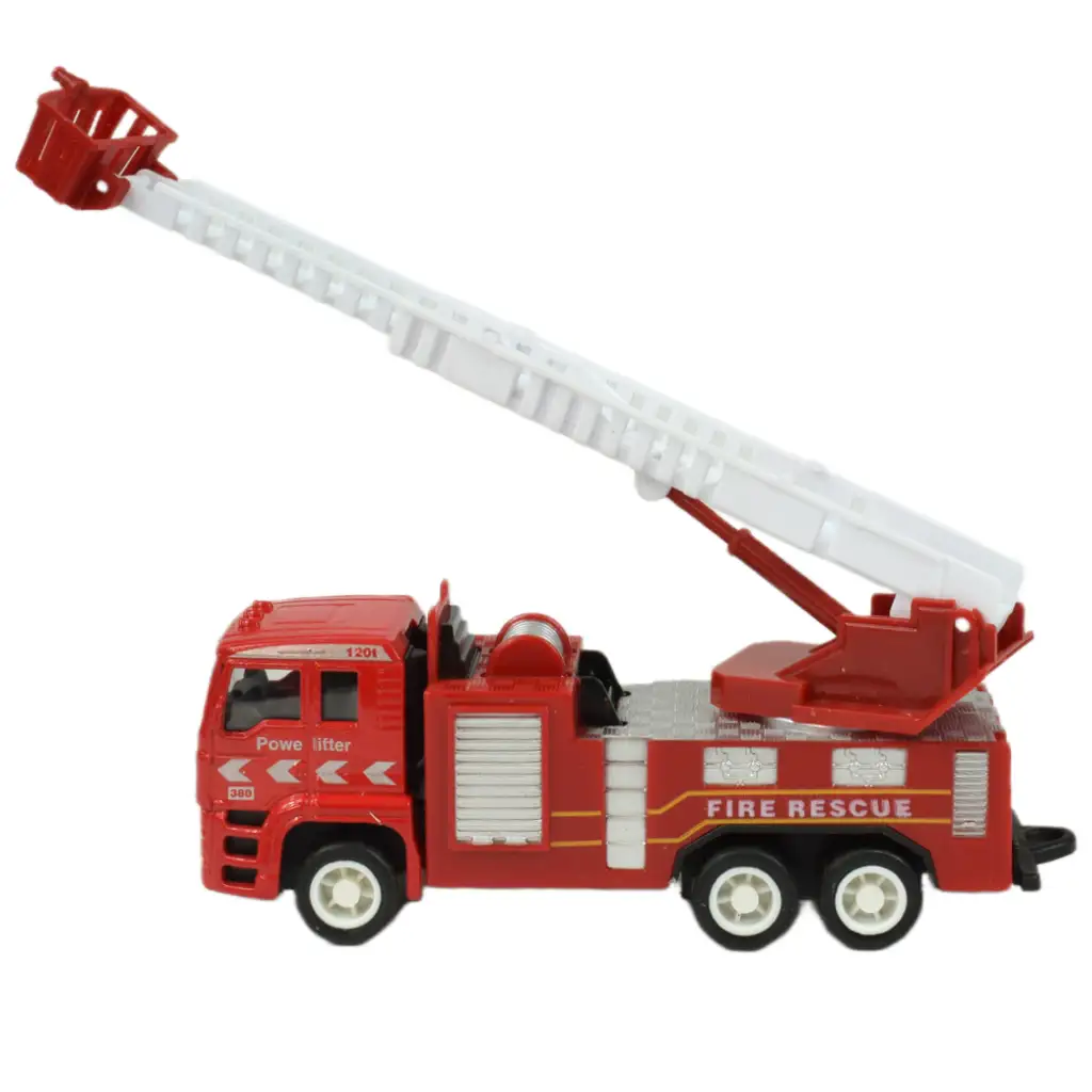 imagen de Equipo de Rescate de Incendios: set de 4 camiones de bomberos de metal 9