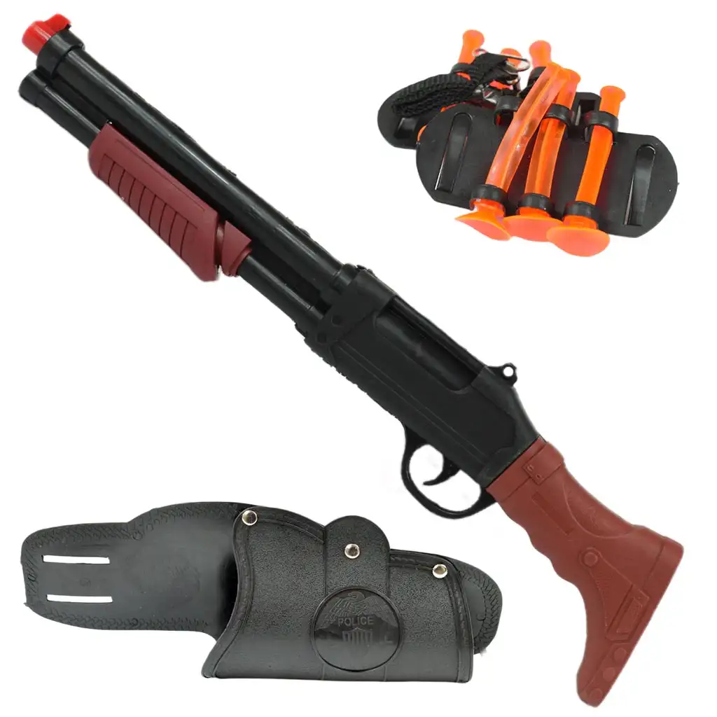imagen de Escopeta con dardos de ventosa y funda para cinturón de 48cm 1