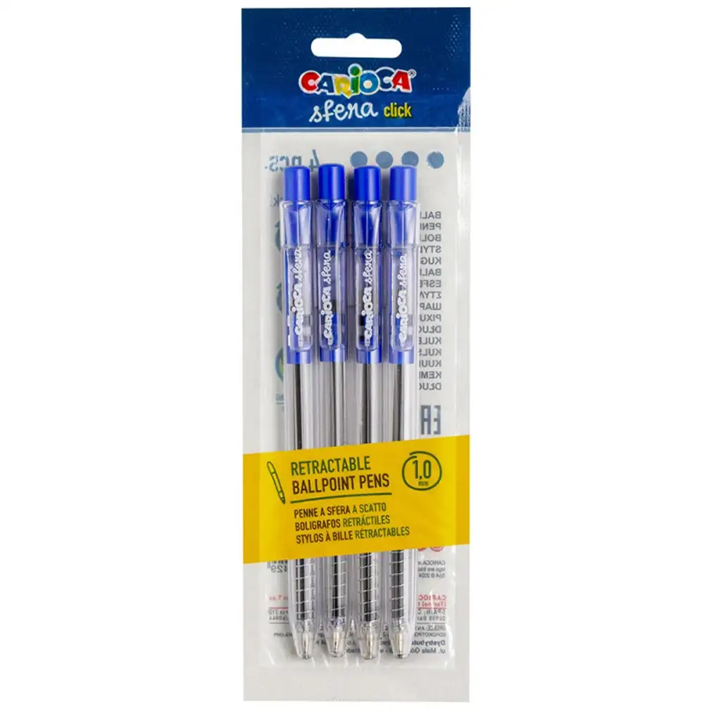 imagen de Esfera set de bolígrafos de 4 piezas color azul - Carioca 1