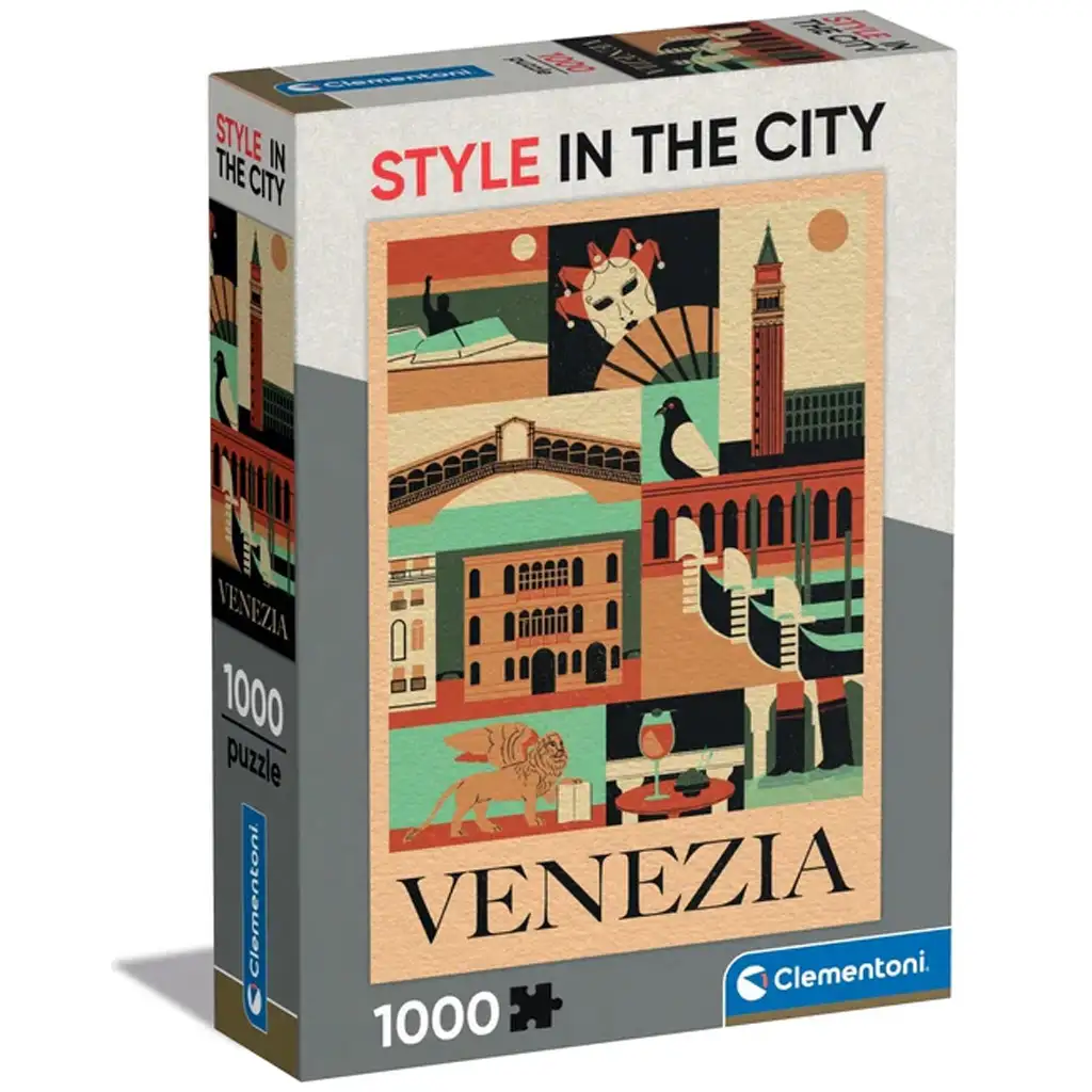 imagen de Estilo en la ciudad Puzzle de 1000 piezas de Venecia - Clementoni 1