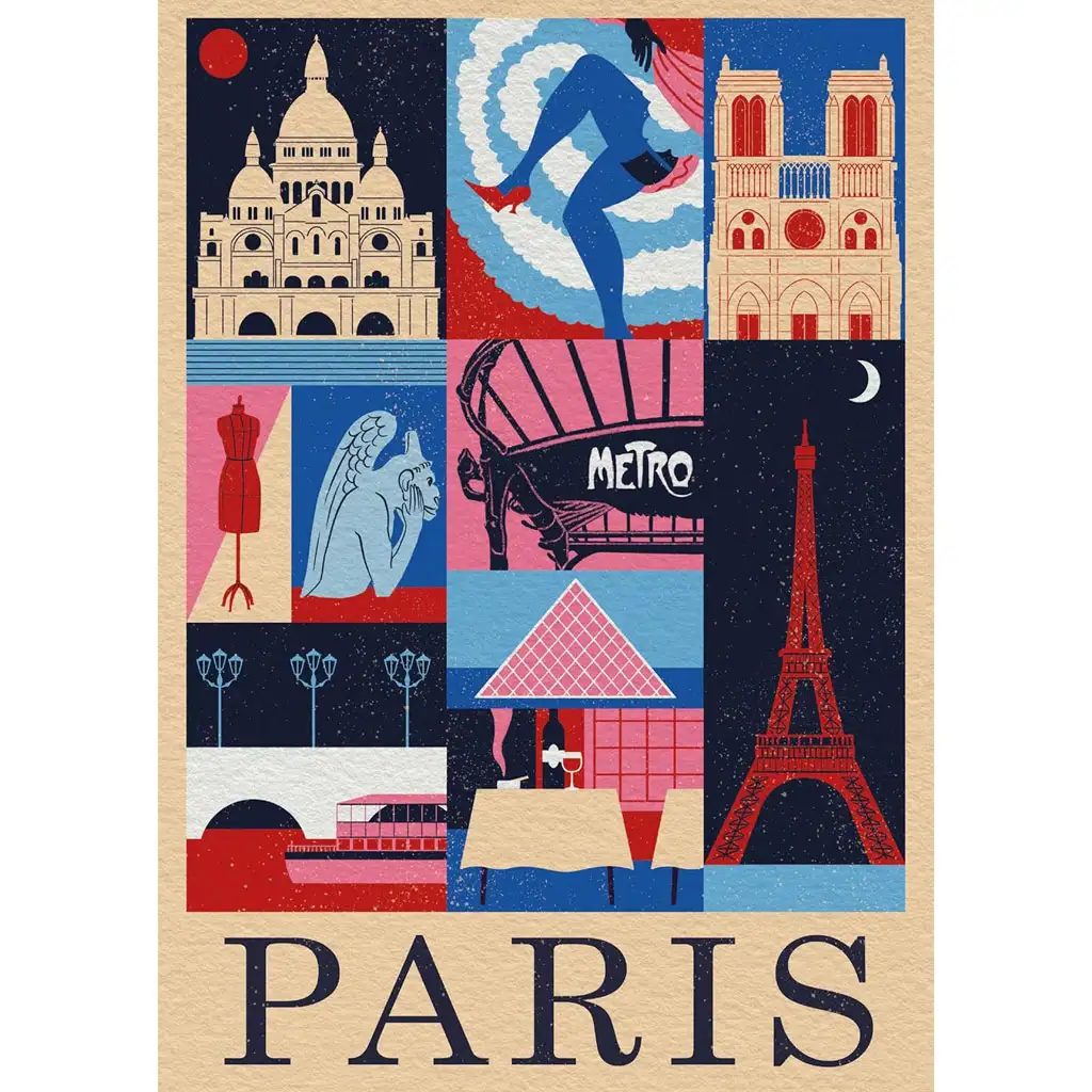 imagen de Estilo en la ciudad Puzzle de París 1000 piezas - Clementoni 2
