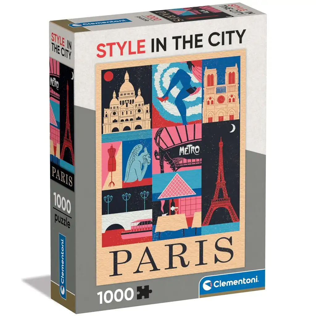 imagen de Estilo en la ciudad Puzzle de París 1000 piezas - Clementoni 1