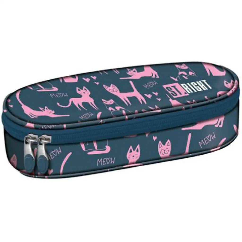 imagen de Estuche cilíndrico St.Right Lazy Cats 23cm 1