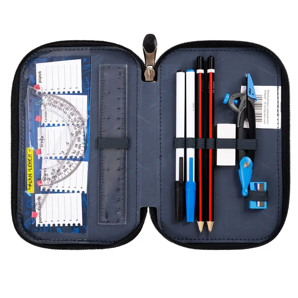 imagen de Estuche de lápices St.Right Blue Gamer de dos niveles 3