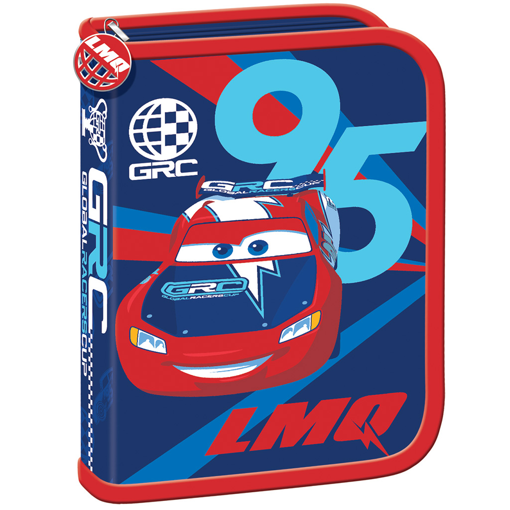 imagen de Estuche desplegable azul-rojo de Cars 20,5cmx13,5cmx3,5cm 1