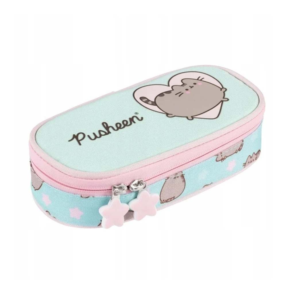 imagen de Estuche ovalado azul Pusheen 23x9,5x6cm 1