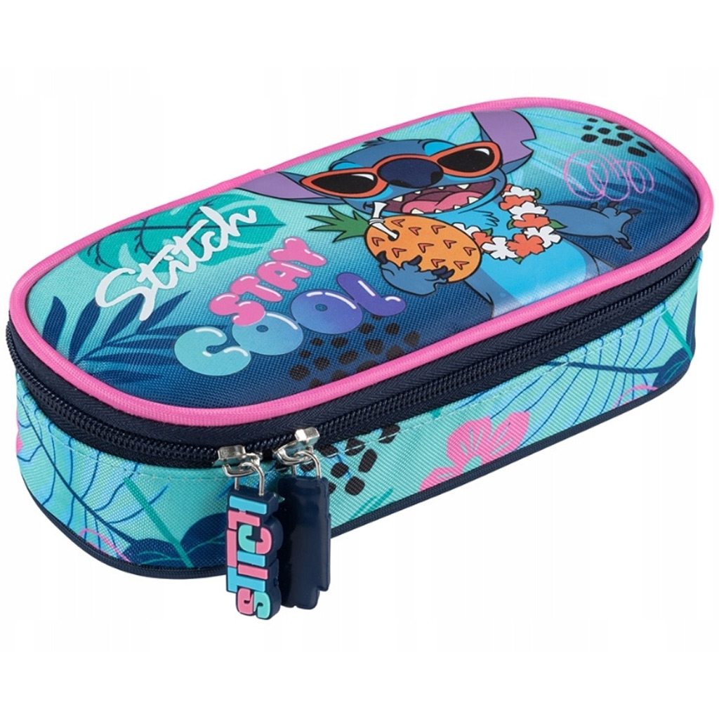 imagen de Estuche ovalado con la inscripción Disney Stitch Stay Cool PC01 23x9,5x6 cm 1