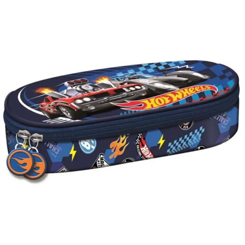 imagen de Estuche ovalado Hot Wheels en color azul 20,5x5x9,5cm 1