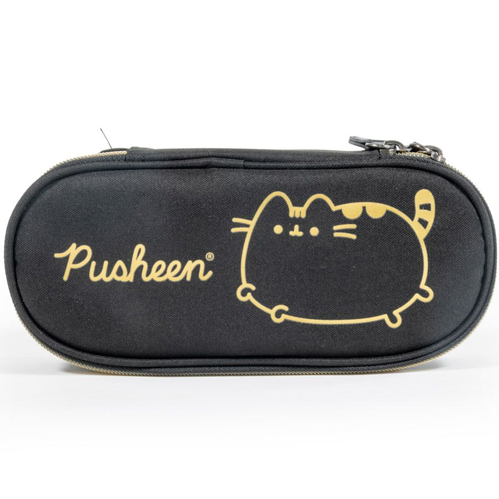 imagen de Estuche ovalado Pusheen dorado 20,5x9,5x5cm 2