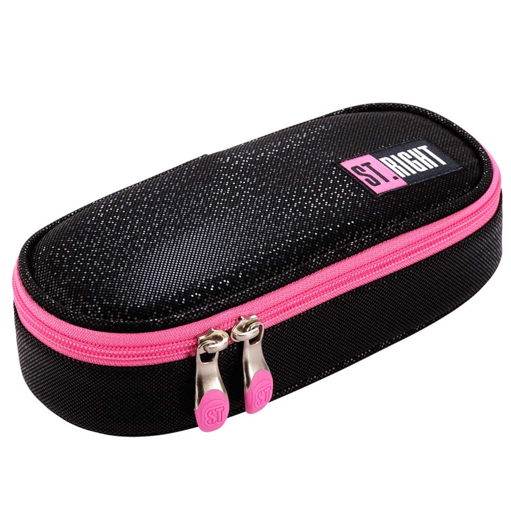 imagen de Estuche ovalado St.Right Black Glitter PC01 23x9,5x6cm 1