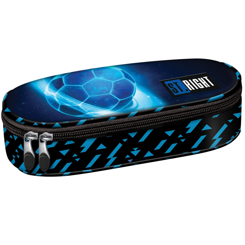 imagen de Estuche ovalado St.Right Cosmic Soccer PC01 23x9,5x6cm 1