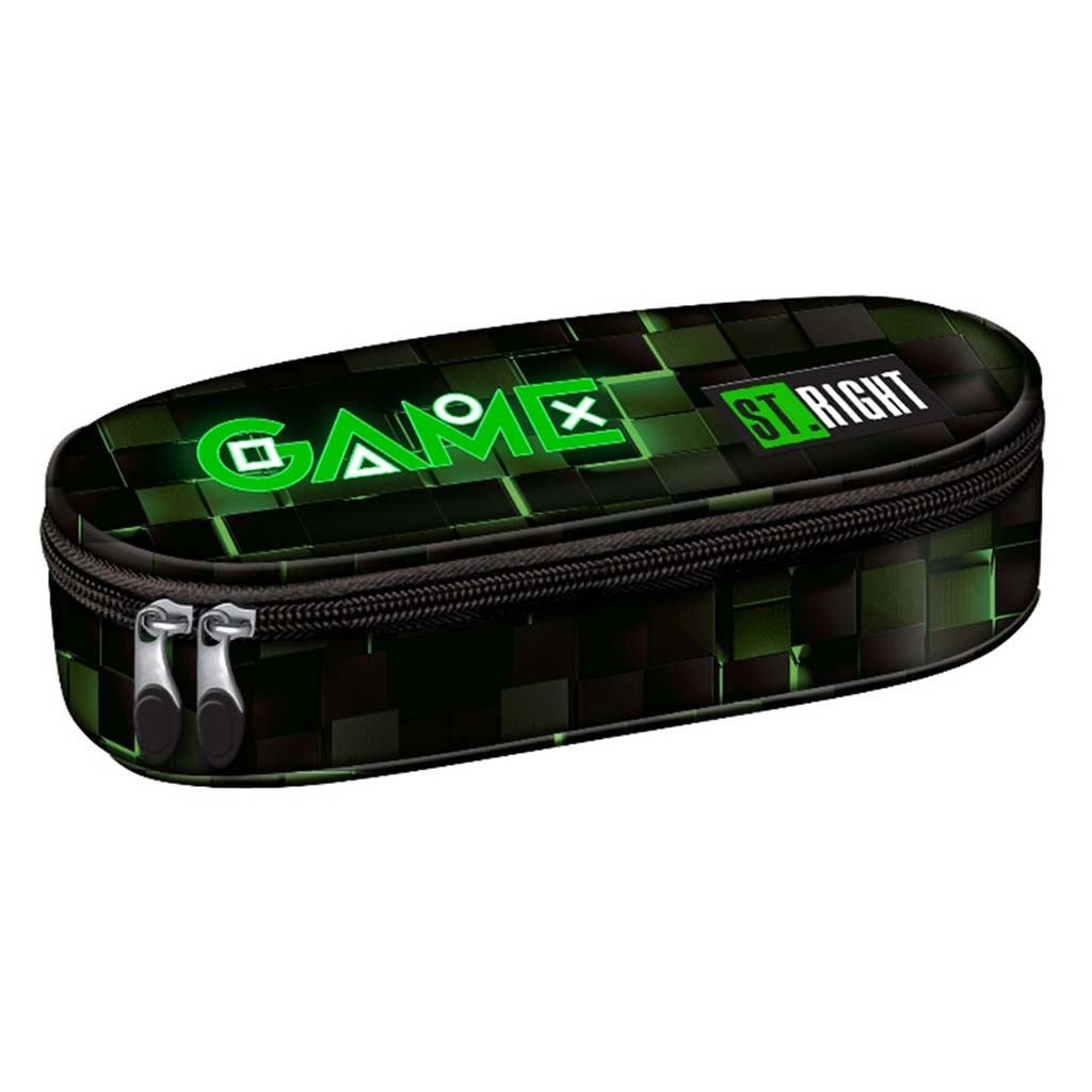 imagen de Estuche ovalado St.Right Green Game PC01 23x9,5x6cm 1
