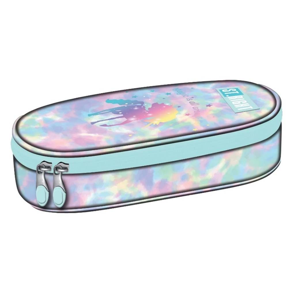 imagen de Estuche ovalado St.Right Magic Unicorn 23x9,5x6cm 1